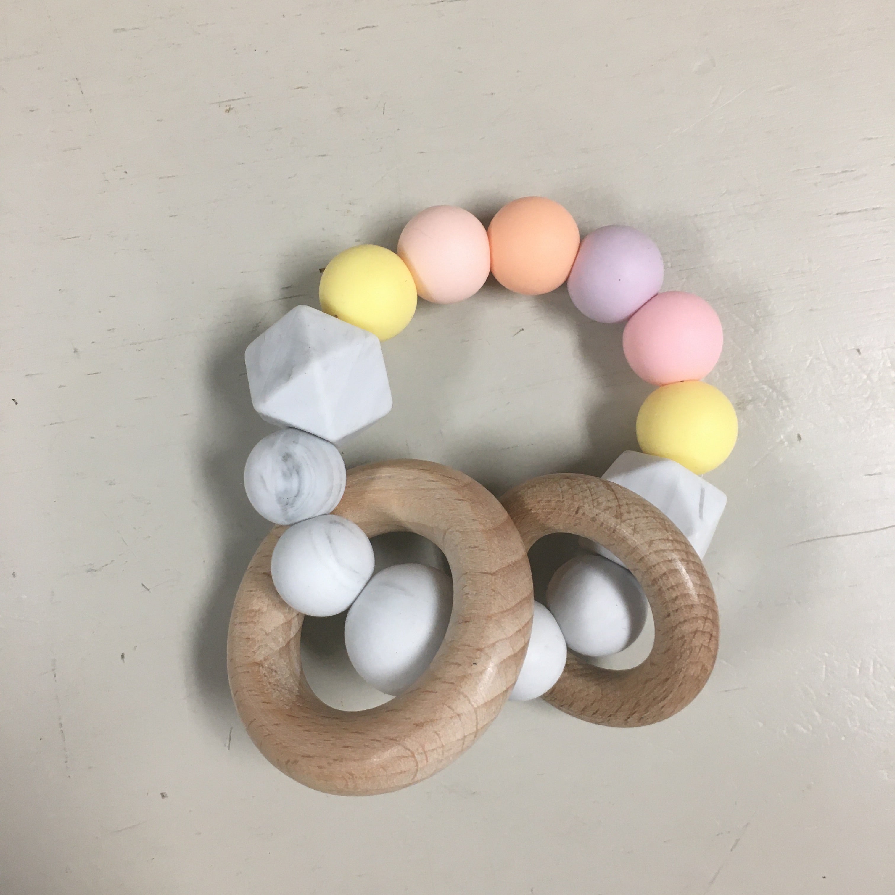 Soft Silicone Organic Wooden Teether Teething Ring - Custom Silicone Rubber  Products Molding Parts Baby Teethers Manufacturer